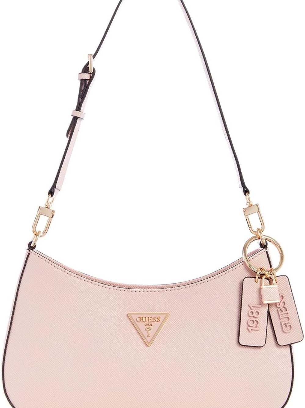 GUESS Noelle Top Zip Shoulder Bag with Gold Hardware